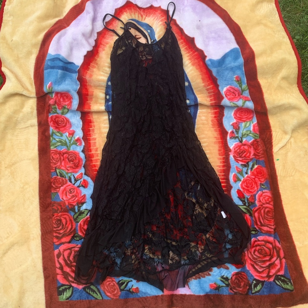 Goth lack Lace Slip